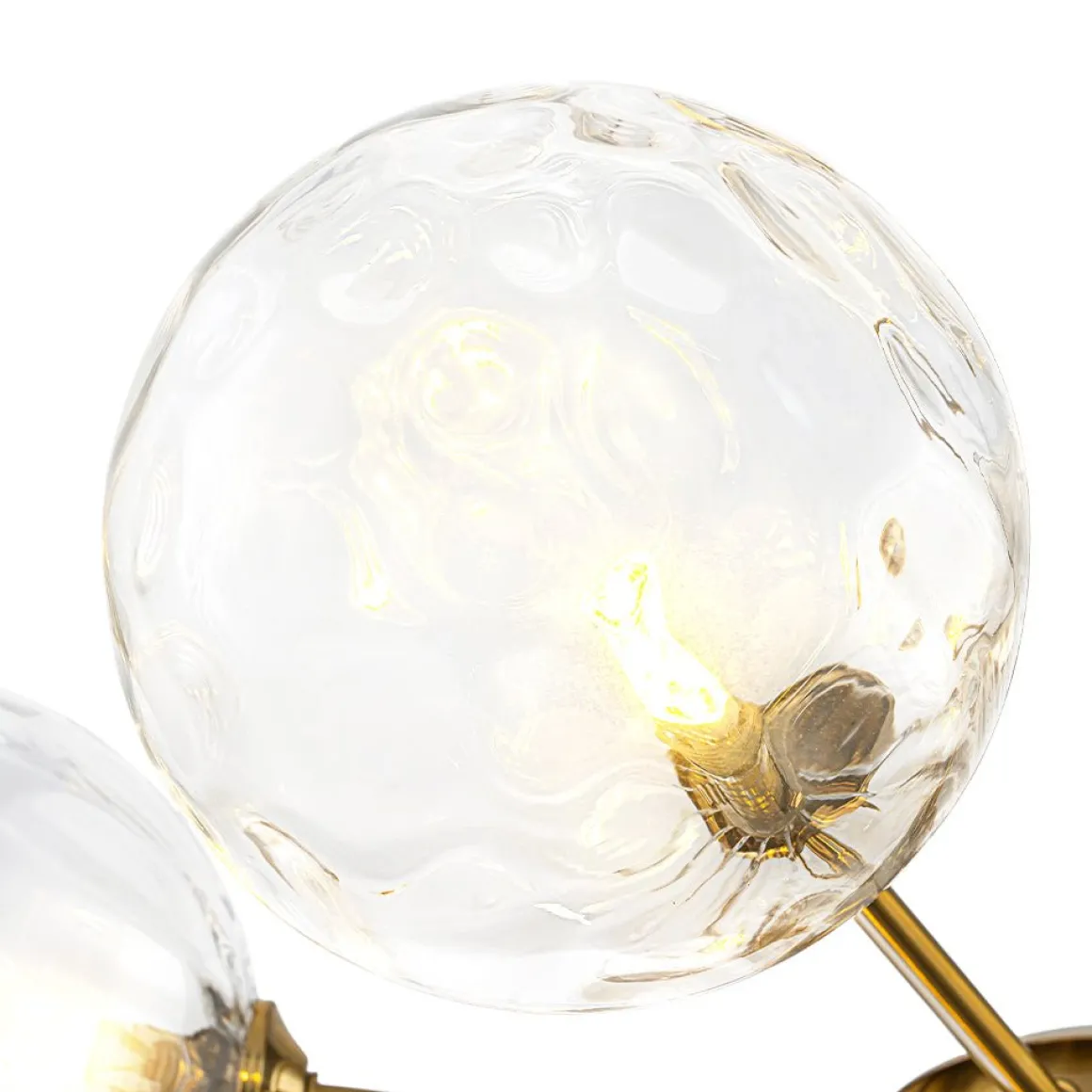Modern 7-light Hammered Glass Globe Tier Sputnik Chandelier