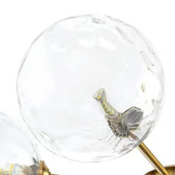 Modern 7-light Hammered Glass Globe Tier Sputnik Chandelier