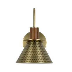 Modern 1-Light Hammered Iron Conical Wall Sconce