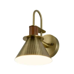 Modern 1-Light Hammered Iron Conical Wall Sconce