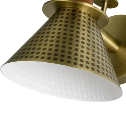 Modern 1-Light Hammered Iron Conical Wall Sconce