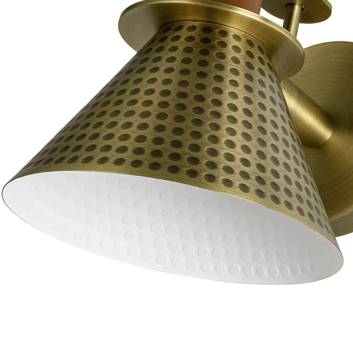 Modern 1-Light Hammered Iron Conical Wall Sconce