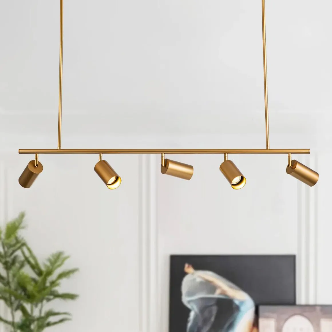 Modern 5-light Island Linear Track Light