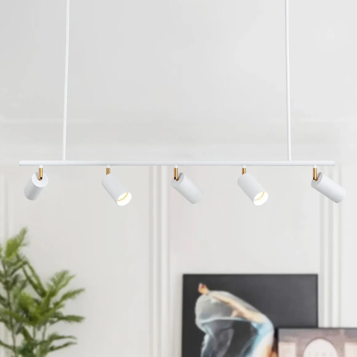 Modern 5-light Island Linear Track Light