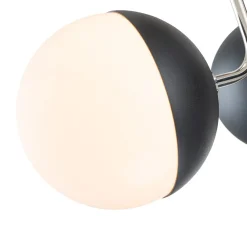 Modern 3-Light Milky Glass Globe Ceiling Light