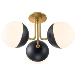 Modern 3-Light Milky Glass Globe Ceiling Light