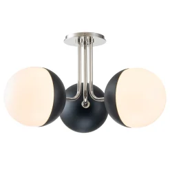 Modern 3-Light Milky Glass Globe Ceiling Light