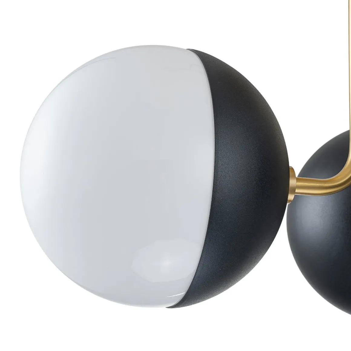 Modern 3-Light Milky Glass Globe Ceiling Light