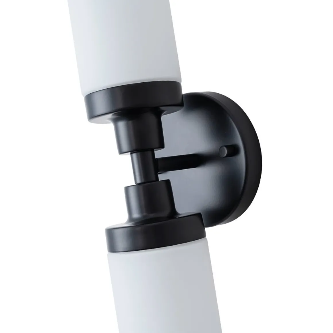 Modern 2-Light Opal Glass Cylinder Vanity Wall Lamp