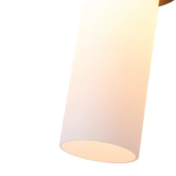 Modern 2-Light Opal Glass Cylinder Vanity Wall Lamp