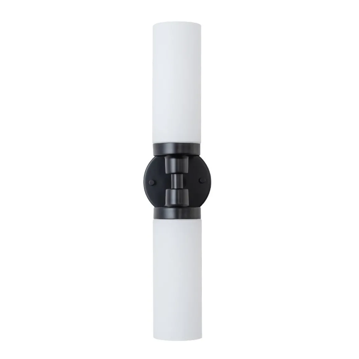 Modern 2-Light Opal Glass Cylinder Vanity Wall Lamp
