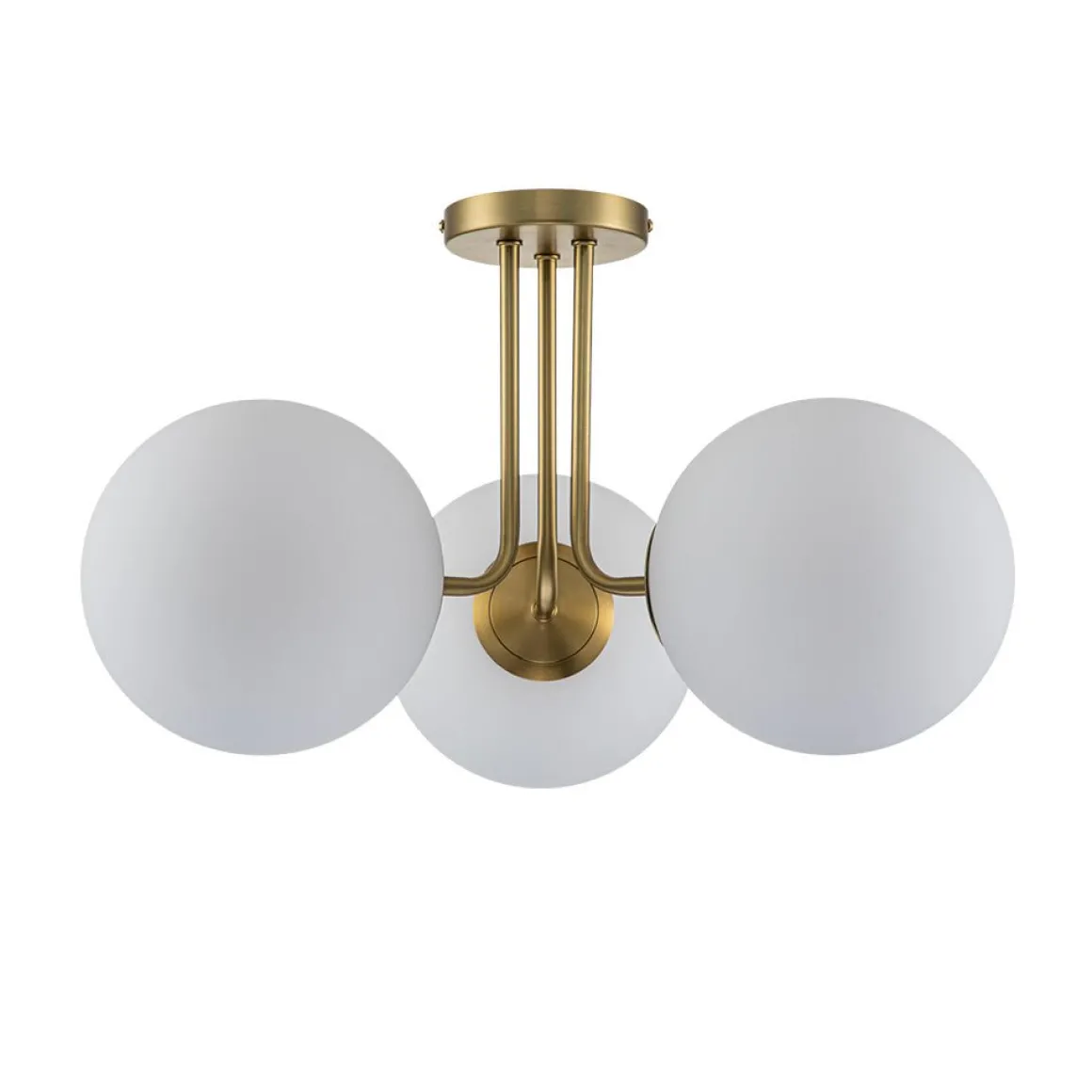 Modern 3-Light Opal Glass Globe Ceiling Light