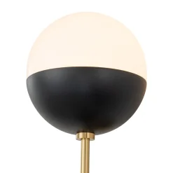 Modern 2-Light Opal Glass Globe Wall Sconce