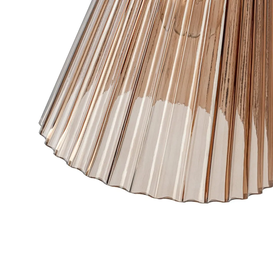 Modern 2-Light Up Down Pleated Glass Cone Wall Sconce