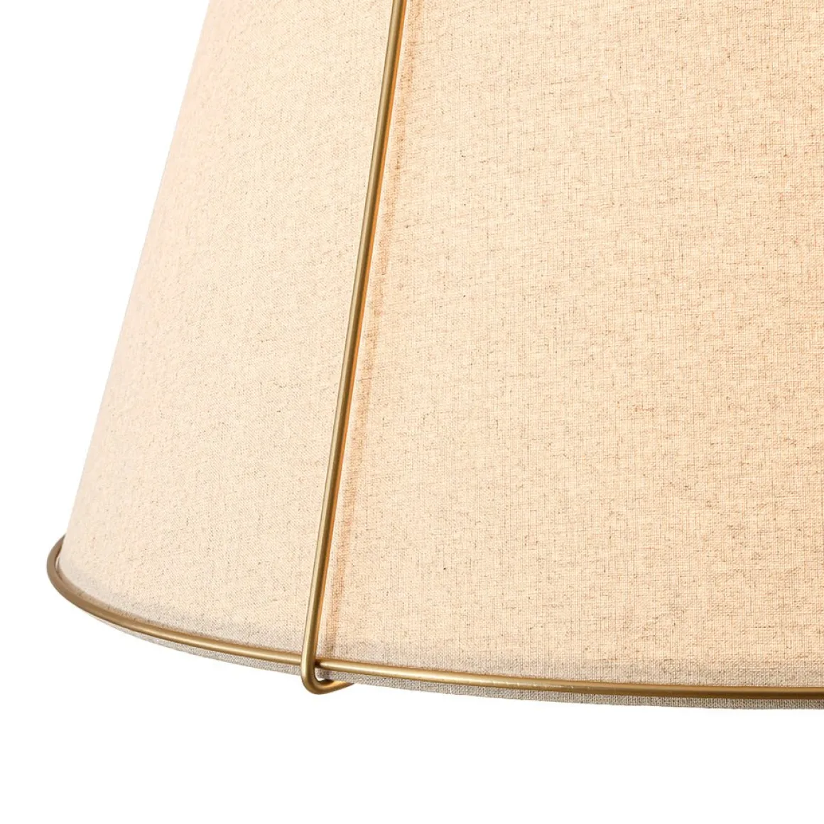 Modern Linen Conical Drum Cage Pendant Light