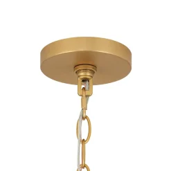 Modern Mid-Century Fabric Tall Cone Cage Pendant Light