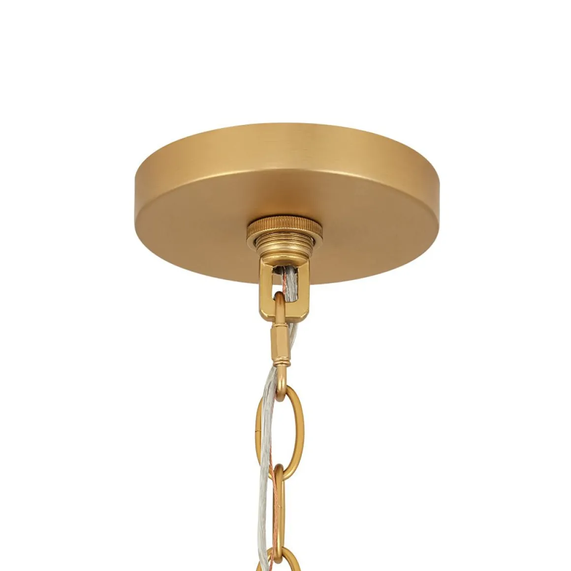 Modern Mid-Century Fabric Tall Cone Cage Pendant Light