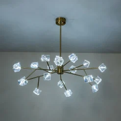 Modern Mid-century Glam Branch Crystal Sputnik Chandelier