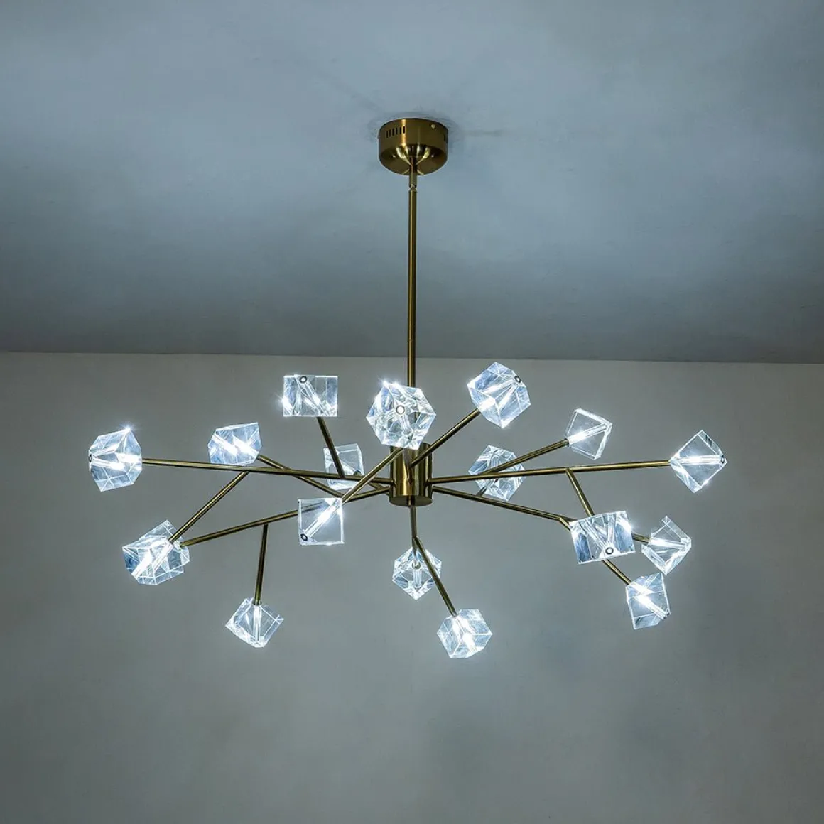 Modern Mid-century Glam Branch Crystal Sputnik Chandelier