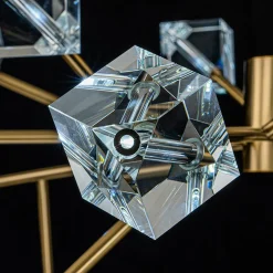 Modern Mid-century Glam Branch Crystal Sputnik Chandelier