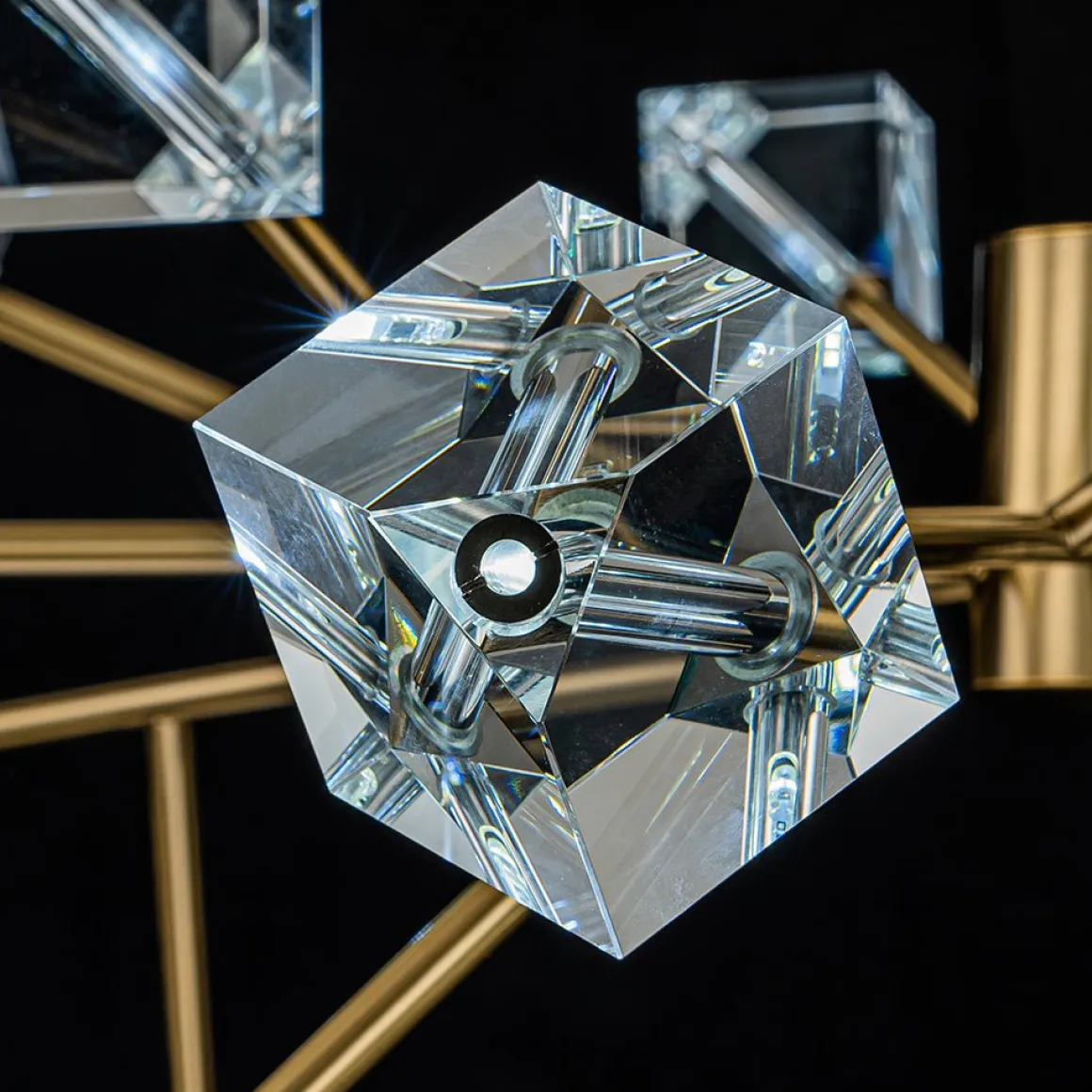 Modern Mid-century Glam Branch Crystal Sputnik Chandelier