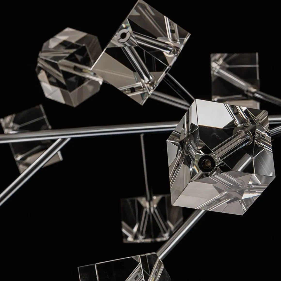 Modern Mid-century Glam Branch Crystal Sputnik Chandelier