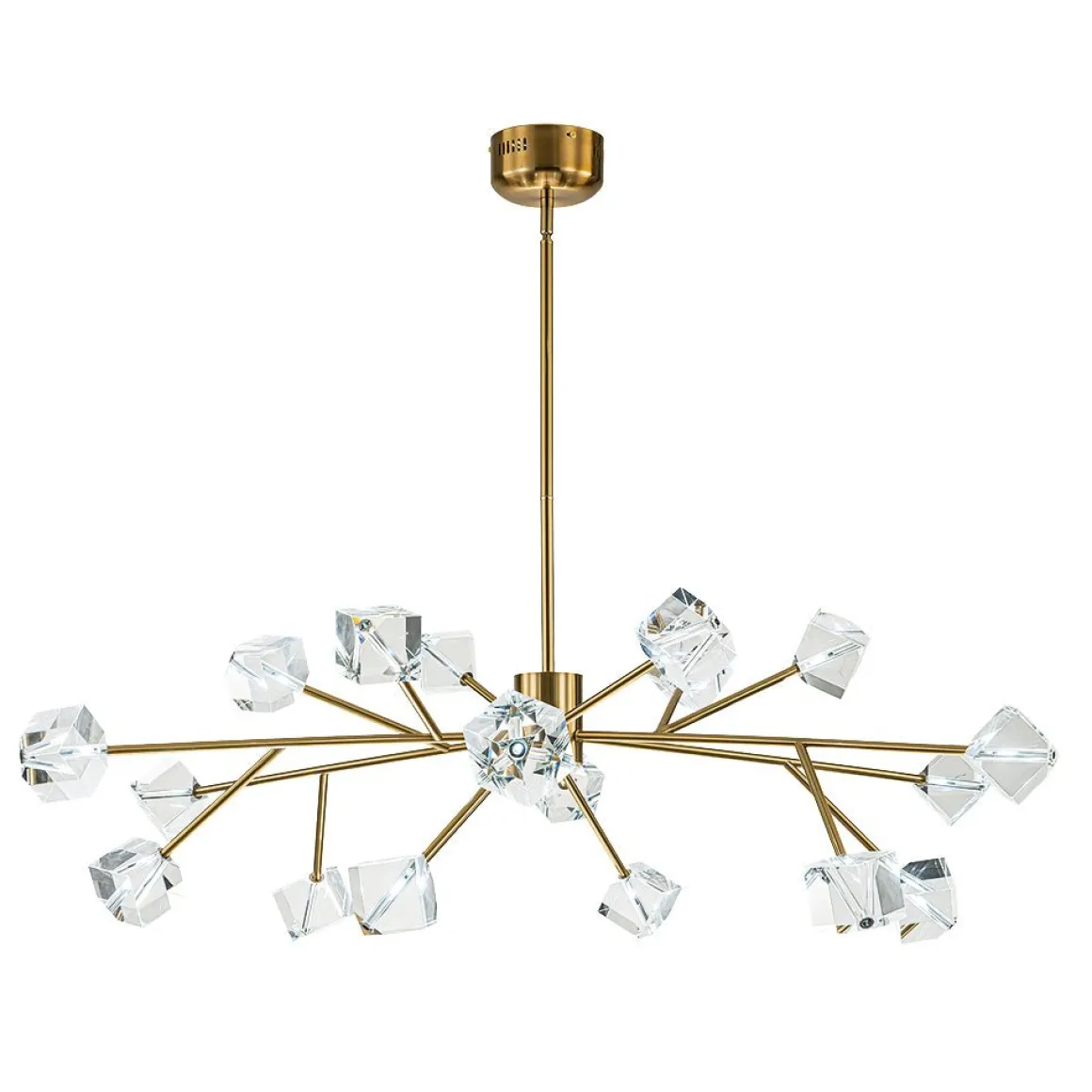 Modern Mid-century Glam Branch Crystal Sputnik Chandelier