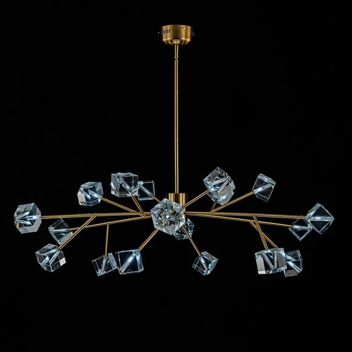 Modern Mid-century Glam Branch Crystal Sputnik Chandelier