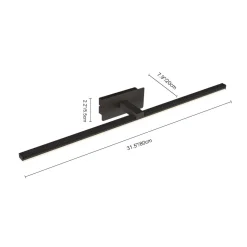 Modern Minimalist LED Linear Bathroom Vanity Light Warm White Wall Sconce