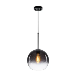 Modern Minimalist 1-light Smoked Grey Tinted Glass Globe Pendant