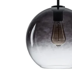 Modern Minimalist 1-light Smoked Grey Tinted Glass Globe Pendant