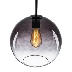 Modern Minimalist 1-light Smoked Grey Tinted Glass Globe Pendant