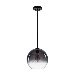 Modern Minimalist 1-light Smoked Grey Tinted Glass Globe Pendant