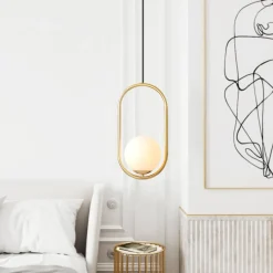 Modern 1-ring Globe Pendant Light