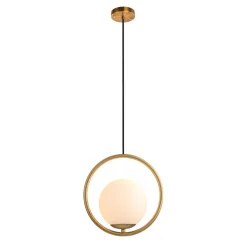 Modern 1-ring Globe Pendant Light