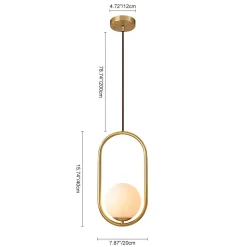 Modern 1-ring Globe Pendant Light