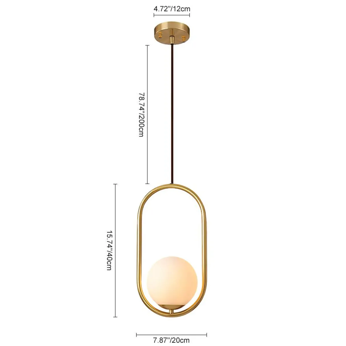 Modern 1-ring Globe Pendant Light
