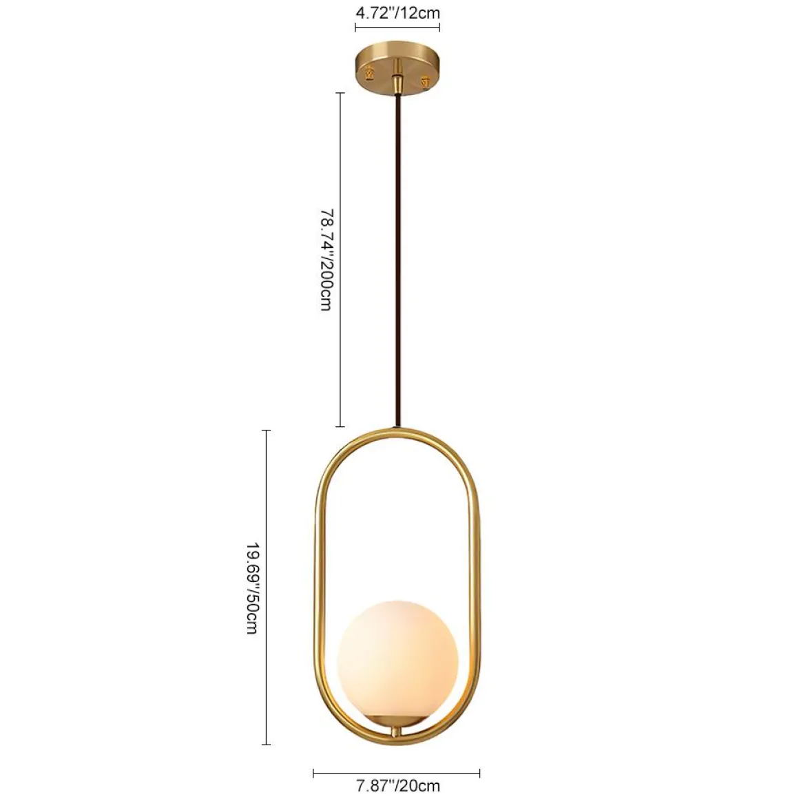 Modern 1-ring Globe Pendant Light