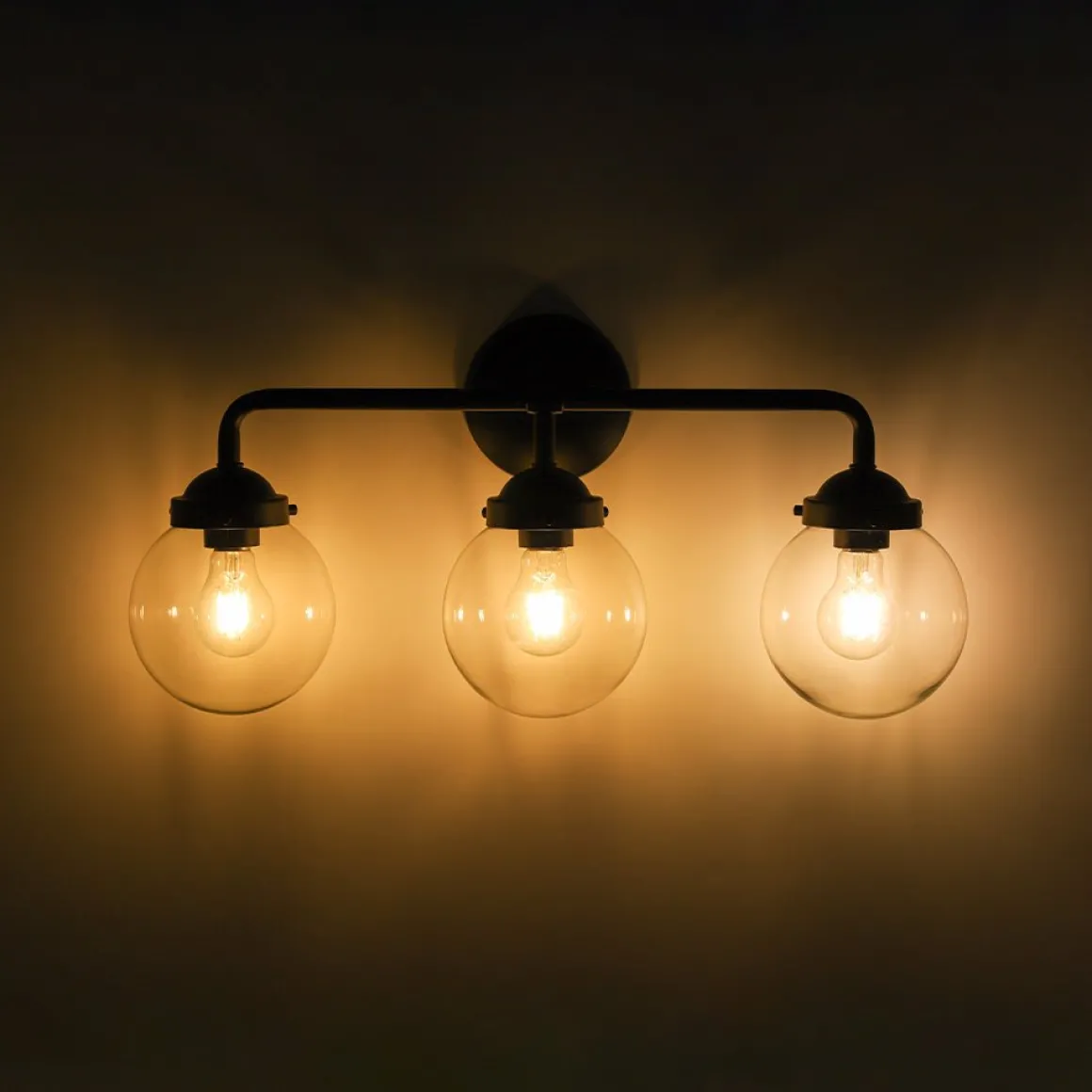 Modern Shine Opal Glass Globe Bathroom Vanity Wall Light