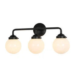 Modern Shine Opal Glass Globe Bathroom Vanity Wall Light