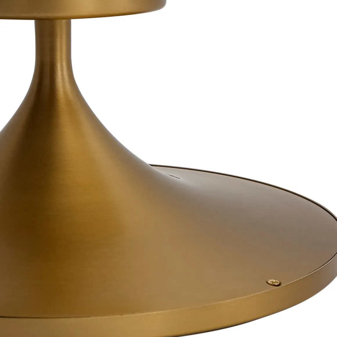 Modern Simple Brass Round Dimmable LED Semi Flush Mount