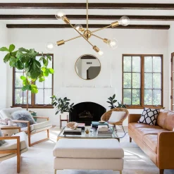 Modern Sphere Gold Sputnik Chandelier