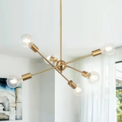 Modern Sphere Gold Sputnik Chandelier