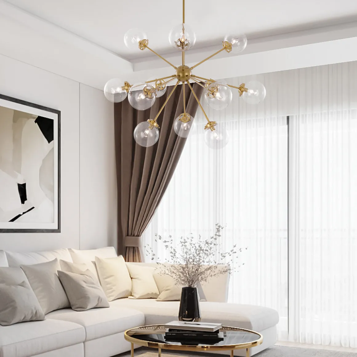 Modern Sphere 12-light Sputnik Chandelier