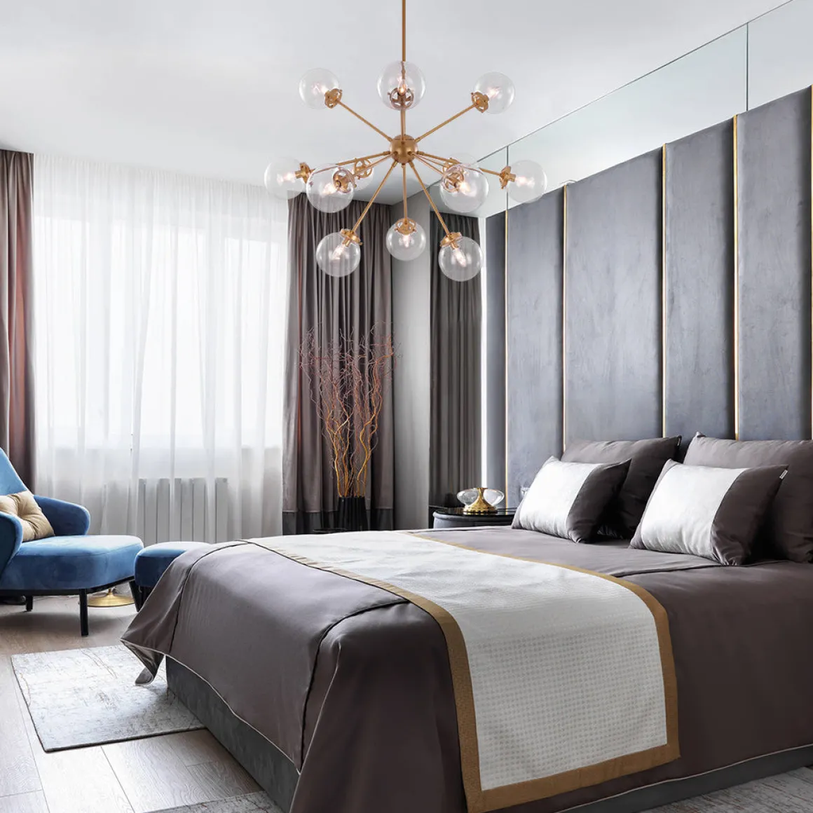 Modern Sphere 12-light Sputnik Chandelier