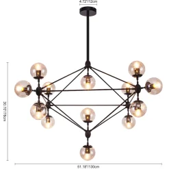 Modern Statement Geometric Chandelier
