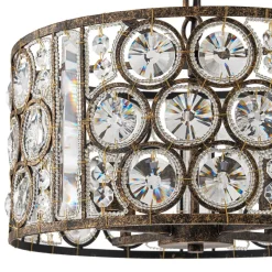 Moroccan Glam Vintage Crystal Drum Lantern Pendant