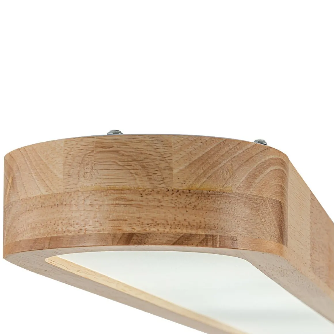 Natural Wood Long Oval Dimmable LED Flush Mount Light