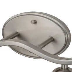 Nickel 4-Light Cloud Glass Bell Shade Vanity Light