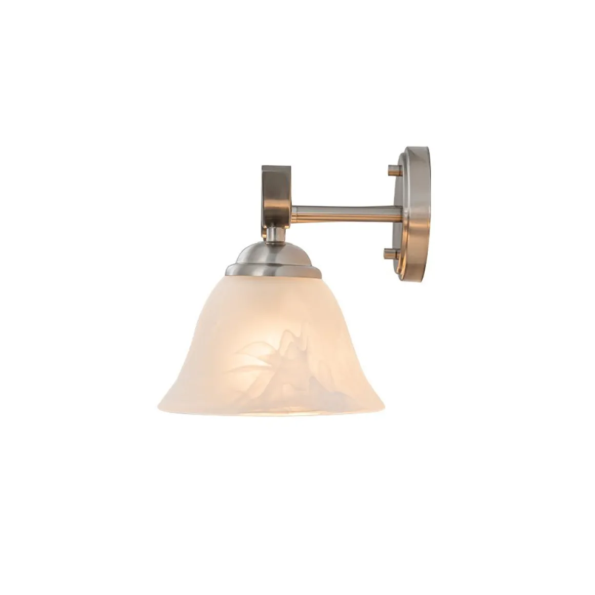 Nickel 4-Light Cloud Glass Bell Shade Vanity Light